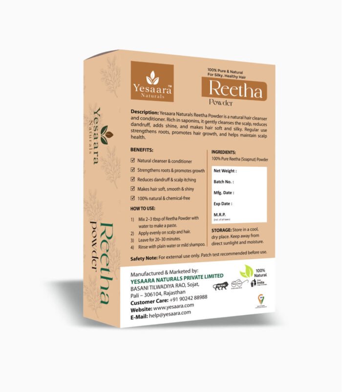 Reetha powder back image