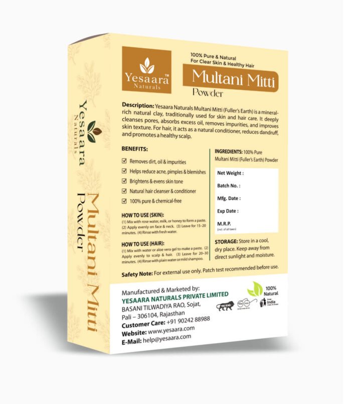 multani mitti powder back image