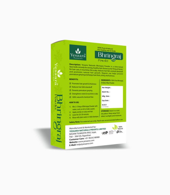 BHringraj powder box back image