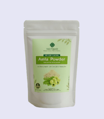 Saja Organic 100% Pure  Amla Powder100gm for Hair Growth & SKIN CARE