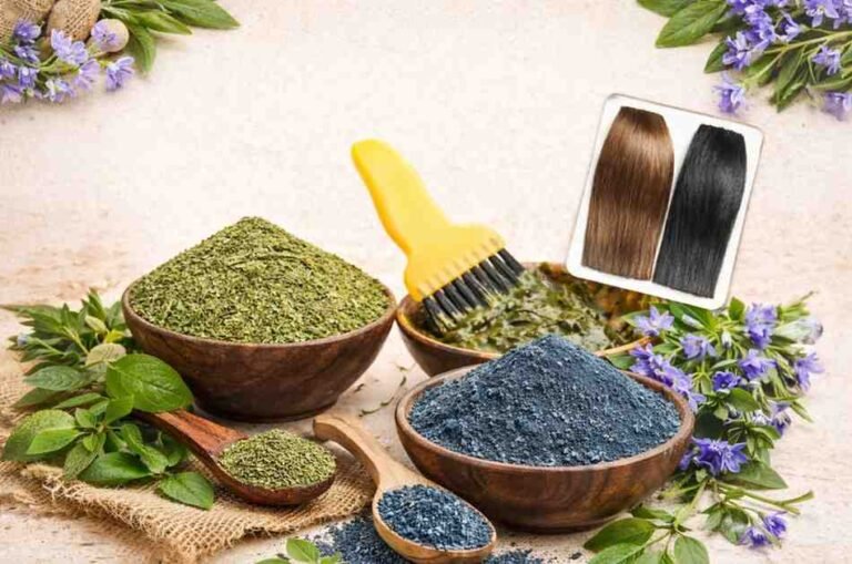 Henna and Indigo Powder for Natural Hair Coloring