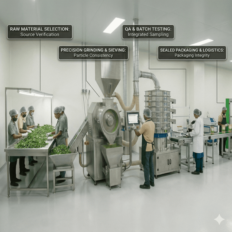 Quality-Controlled henna Production Process