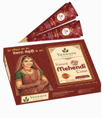 Yesaara Naturals Henna Cone for Bridal Dark Stain