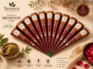 Yesaara Naturals Body Art Quality Henna Cone for Dark Stain Mehendi Designs