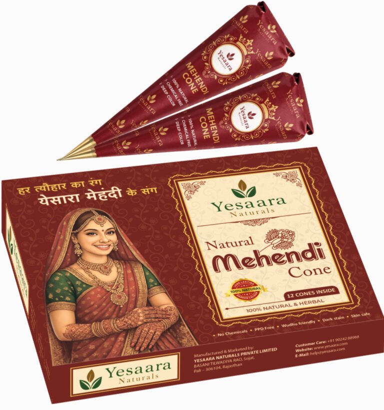 Organic Henna Cone for Body Art – Why Yesaara Naturals Is the Perfect Choice